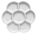 Keramisk palett med 7 rom, rund