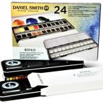 Daniel Smith 24-fargers akvarellskrin i metall, + et ekstra skrin