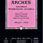 Arches akvarellblokk, 300 gram, fin, 26 x 36